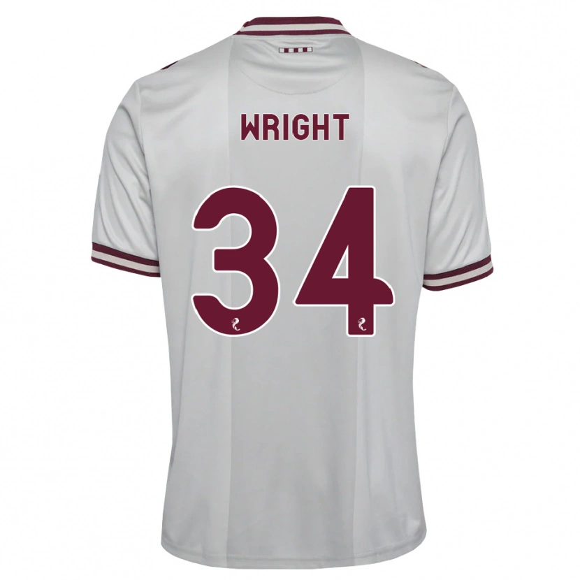 Danxen Criança Camisola Kieran Wright #34 Branco Borgonha Alternativa 2026/27 Camisa Brasil