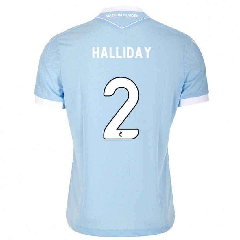Danxen Criança Camisola Brad Halliday #2 Azul Céu Claro Branco Alternativa 2026/27 Camisa Brasil