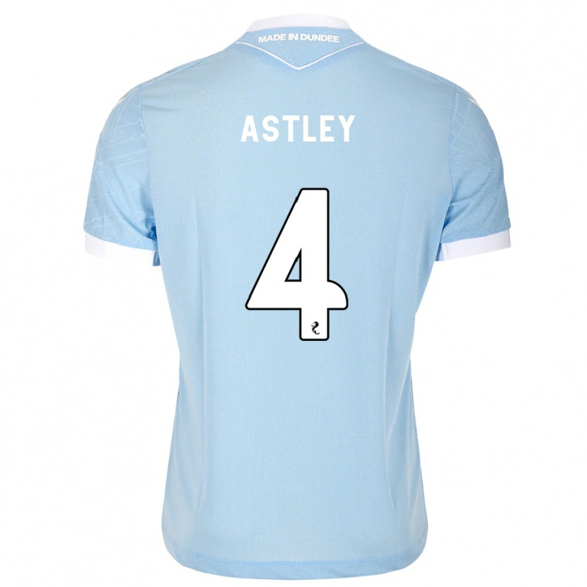Danxen Criança Camisola Ryan Astley #4 Azul Céu Claro Branco Alternativa 2026/27 Camisa Brasil