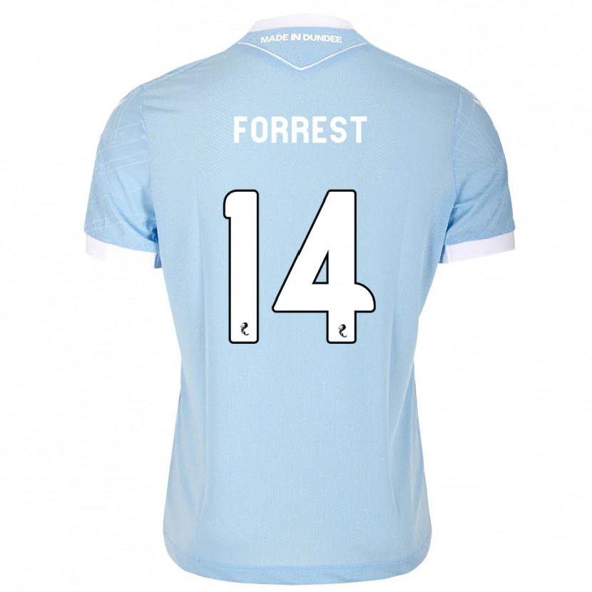 Danxen Criança Camisola Alan Forrest #14 Azul Céu Claro Branco Alternativa 2026/27 Camisa Brasil
