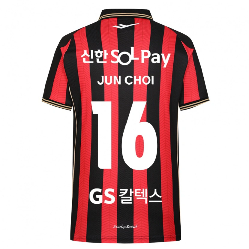 Danxen Homem Camisola Jun Choi #16 Vermelho Branco Preto Principal 2026/27 Camisa Brasil