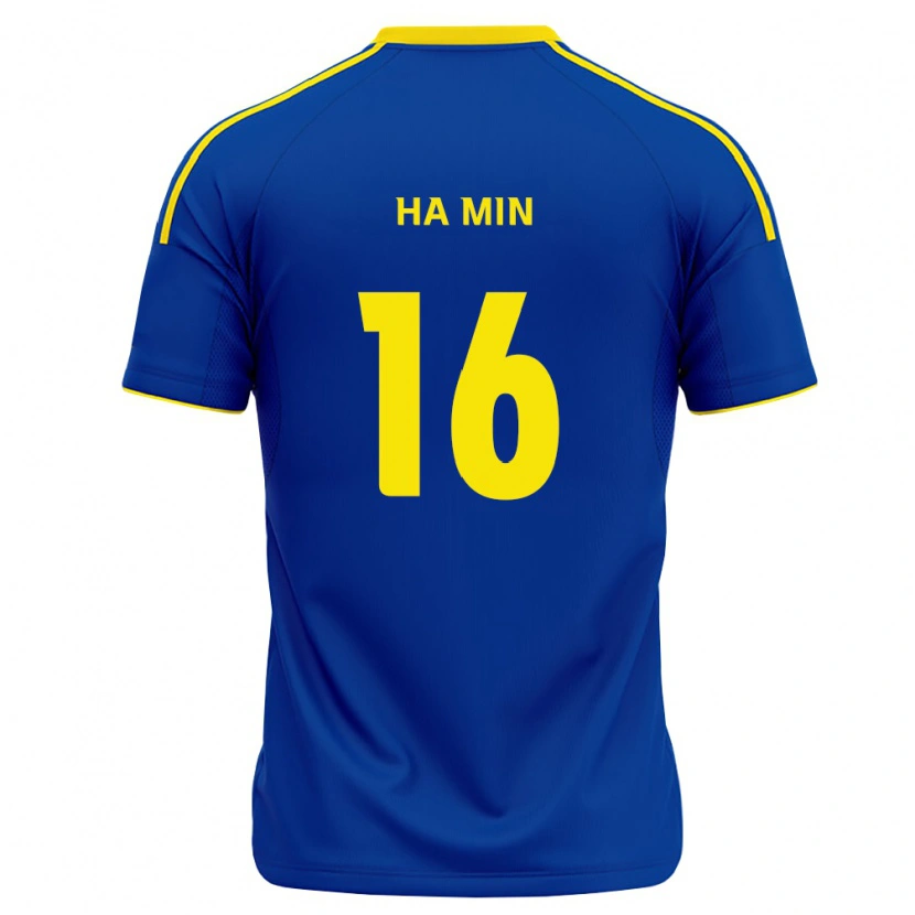 Danxen Homem Camisola Ha-Min Kim #16 Azul Real Amarelo Principal 2026/27 Camisa Brasil
