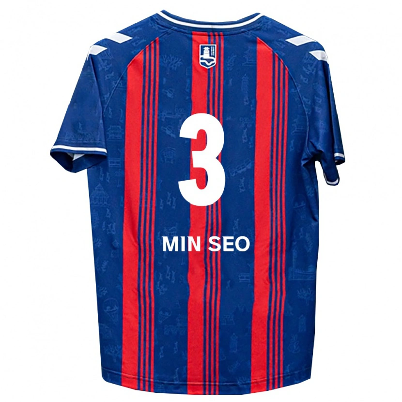 Danxen Homem Camisola Min-Seo Park #3 Azul Vermelho Branco Principal 2026/27 Camisa Brasil