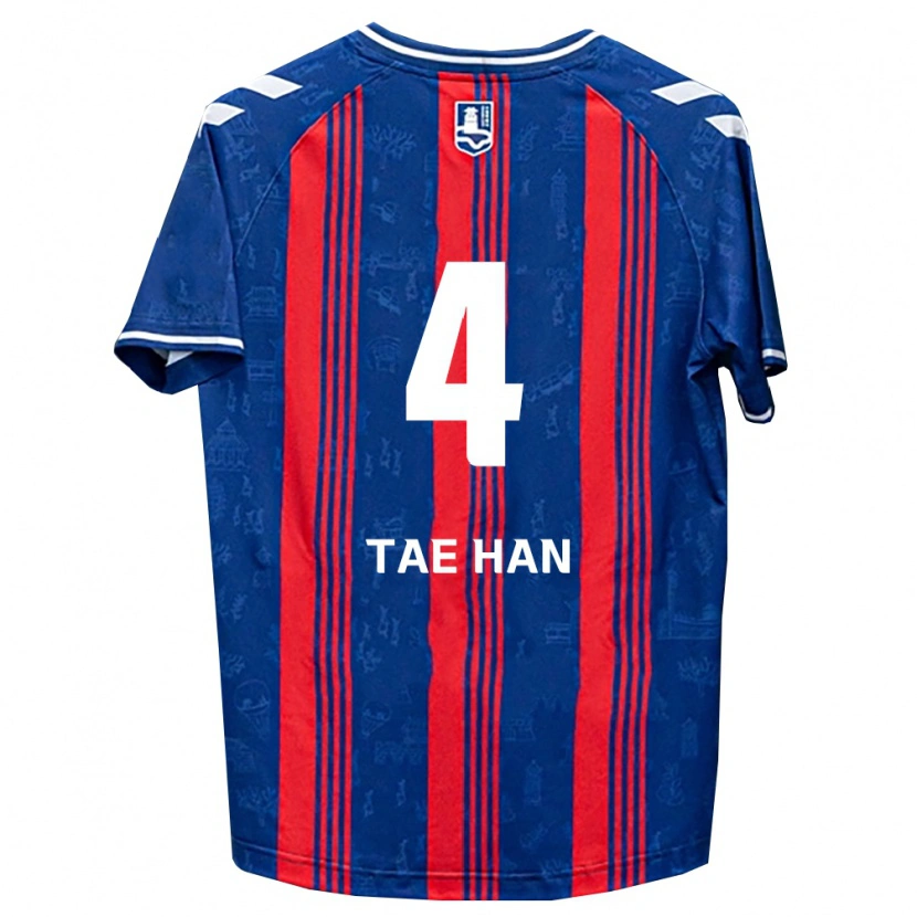 Danxen Homem Camisola Tae-Han Kim #4 Azul Vermelho Branco Principal 2026/27 Camisa Brasil
