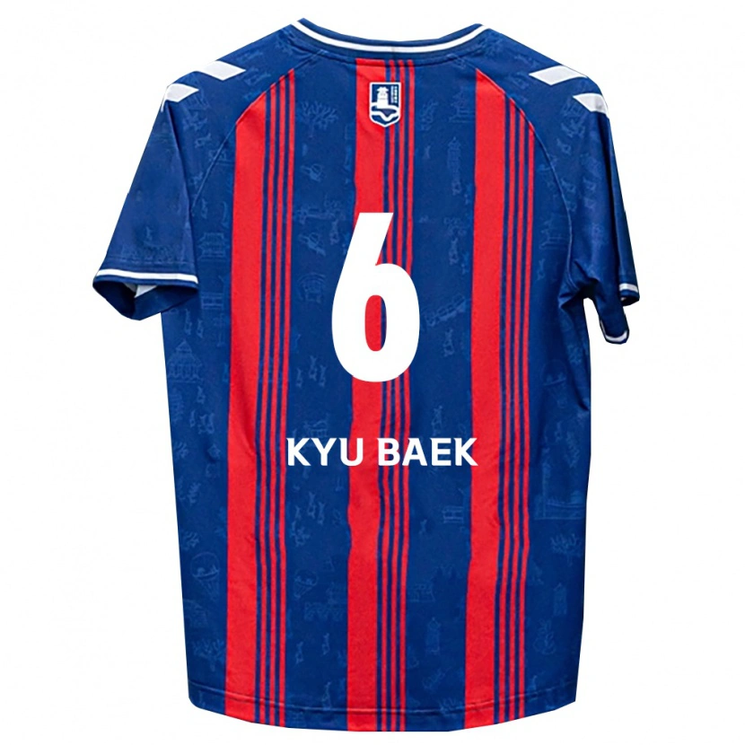 Danxen Homem Camisola Kyu-Baek Choi #6 Azul Vermelho Branco Principal 2026/27 Camisa Brasil