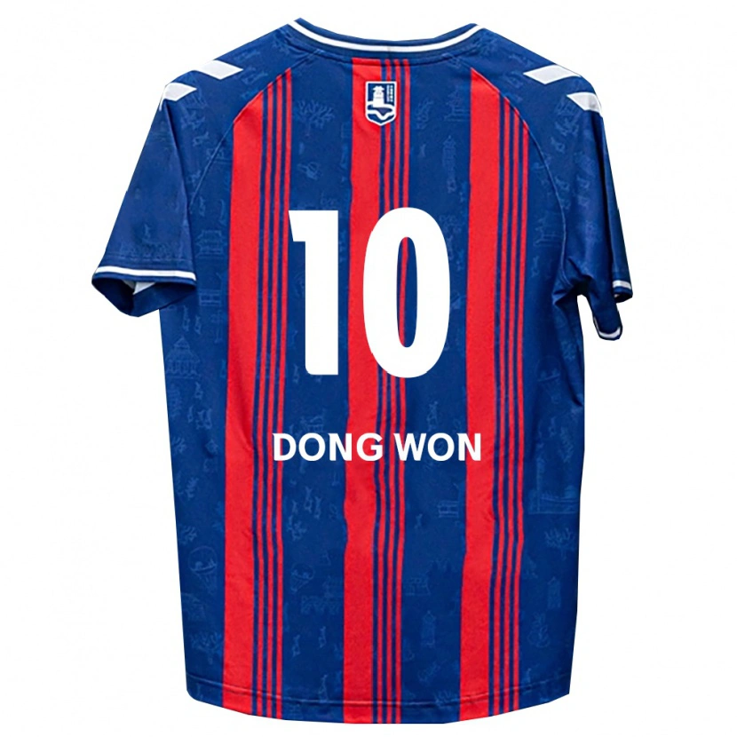 Danxen Homem Camisola Dong-Won Ji #10 Azul Vermelho Branco Principal 2026/27 Camisa Brasil
