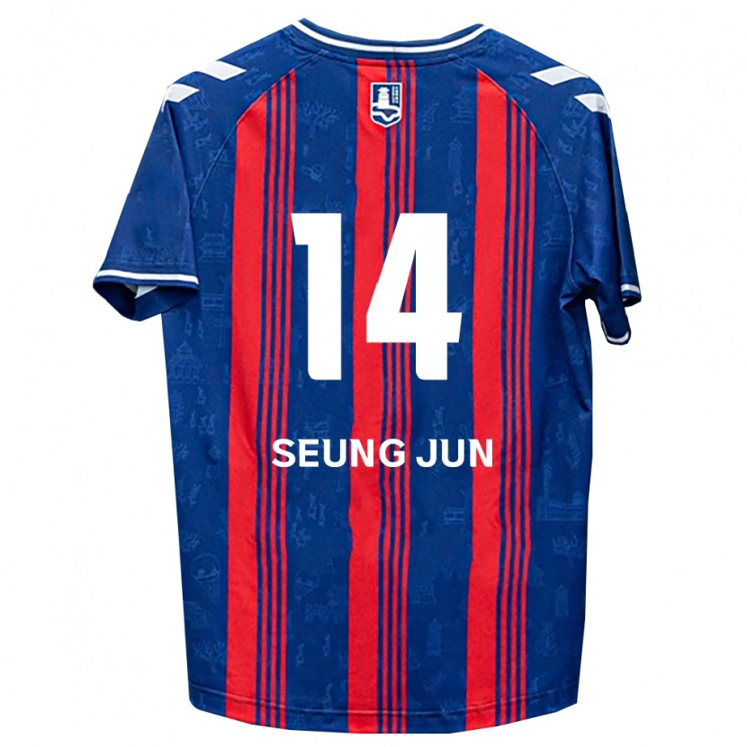 Danxen Homem Camisola Seung-Jun Yeom #14 Azul Vermelho Branco Principal 2026/27 Camisa Brasil