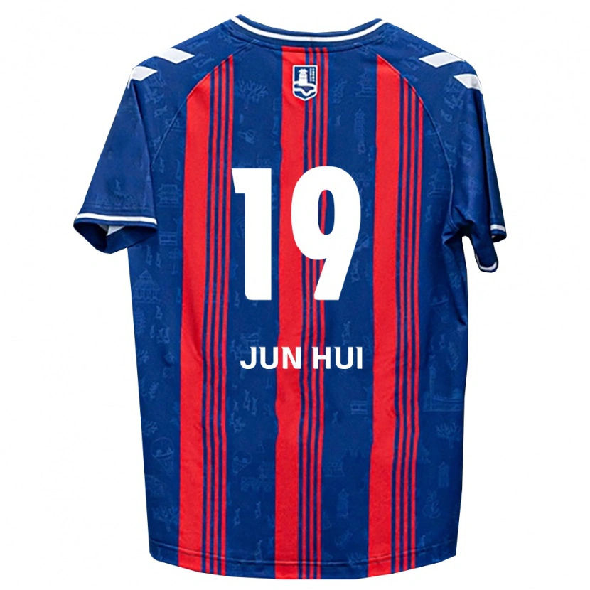 Danxen Homem Camisola Jun-Hui Park #19 Azul Vermelho Branco Principal 2026/27 Camisa Brasil