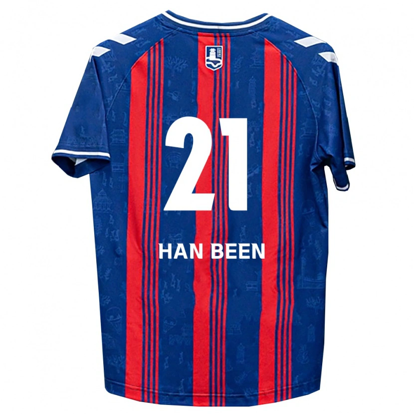 Danxen Homem Camisola Han-Been Yang #21 Azul Vermelho Branco Principal 2026/27 Camisa Brasil