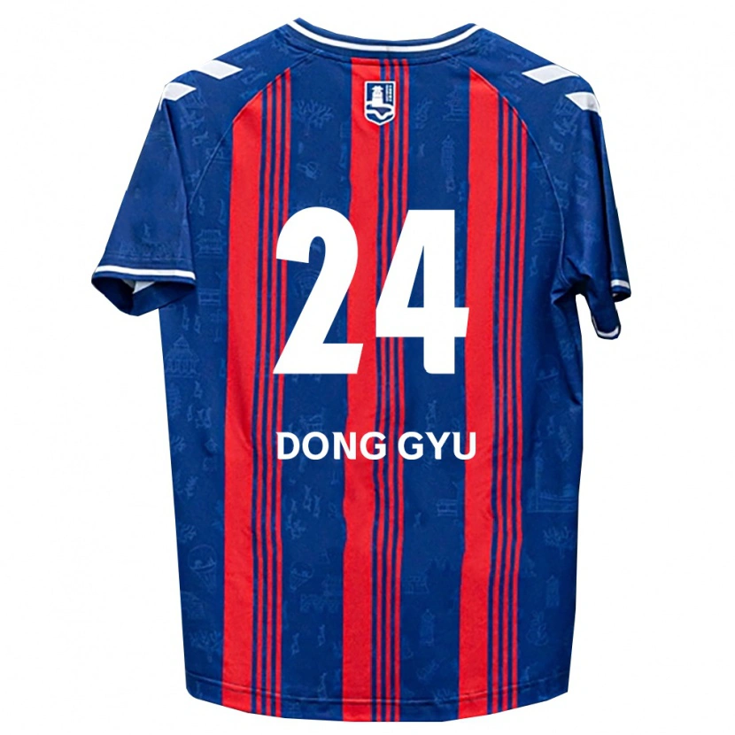 Danxen Homem Camisola Dong-Gyu Lee #24 Azul Vermelho Branco Principal 2026/27 Camisa Brasil