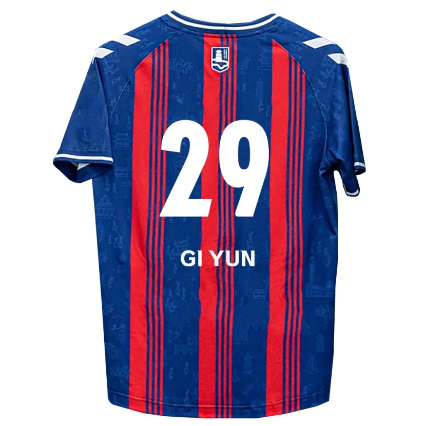 Danxen Homem Camisola Gi-Yun Choi #29 Azul Vermelho Branco Principal 2026/27 Camisa Brasil