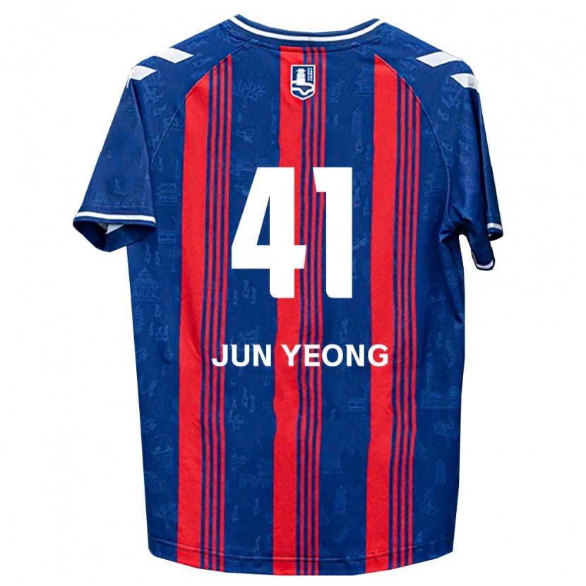 Danxen Homem Camisola Jun-Yeong Choi #41 Azul Vermelho Branco Principal 2026/27 Camisa Brasil