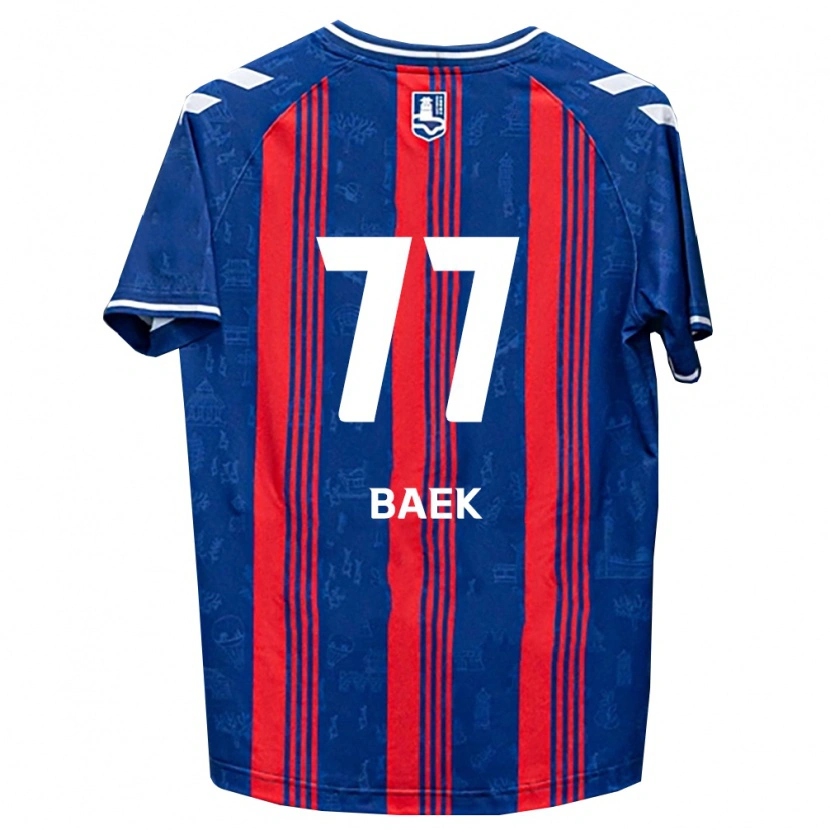 Danxen Homem Camisola Kyeong Baek #77 Azul Vermelho Branco Principal 2026/27 Camisa Brasil