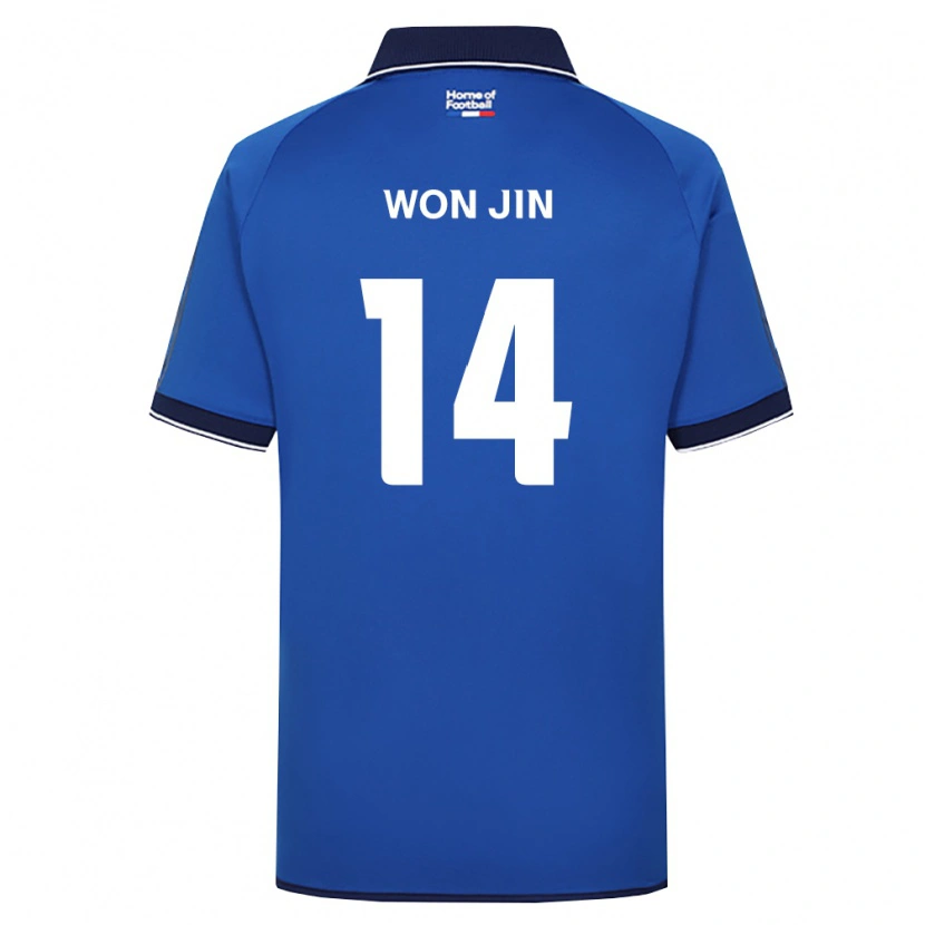 Danxen Homem Camisola Won-Jin Hong #14 Azul Real Branco Vermelho Principal 2026/27 Camisa Brasil