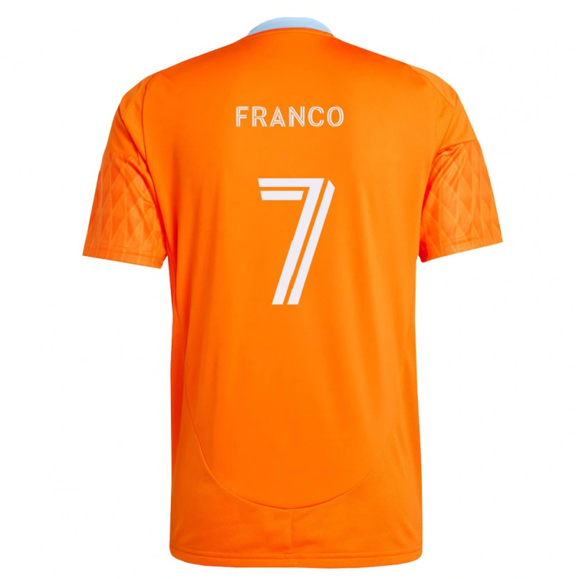 Danxen Homem Camisola Iván Franco #7 Laranja Branco Principal 2026/27 Camisa Brasil