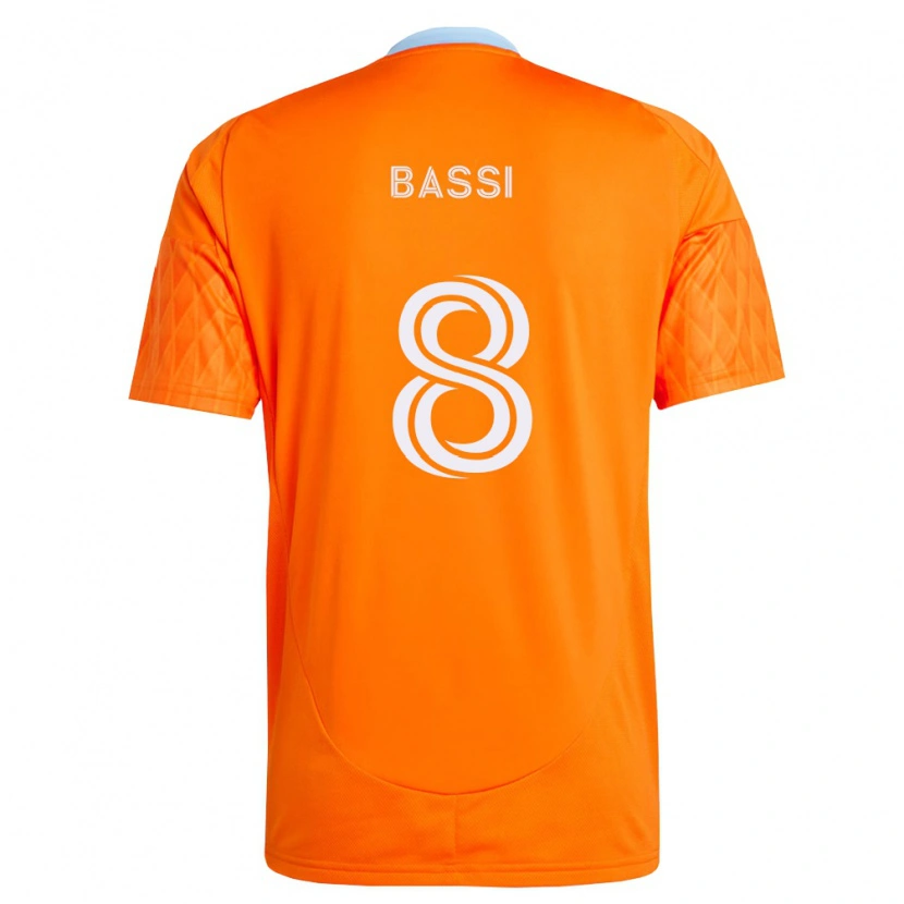 Danxen Homem Camisola Amine Bassi #8 Laranja Branco Principal 2026/27 Camisa Brasil