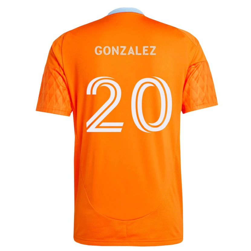 Danxen Homem Camisola Christopher Gonzalez #20 Laranja Branco Principal 2026/27 Camisa Brasil
