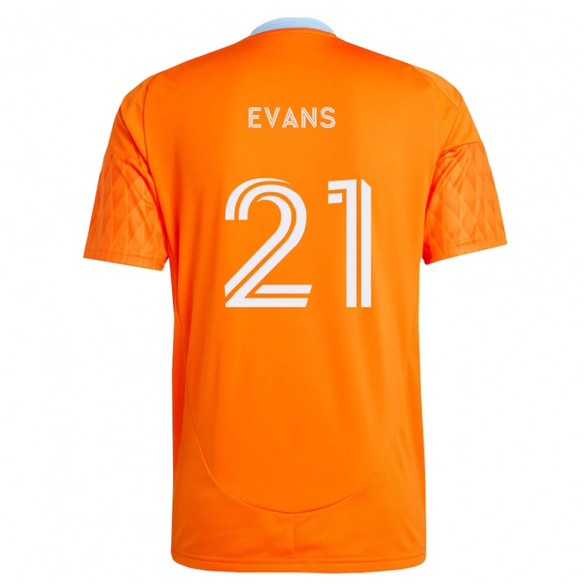 Danxen Homem Camisola Jacob Evans #21 Laranja Branco Principal 2026/27 Camisa Brasil