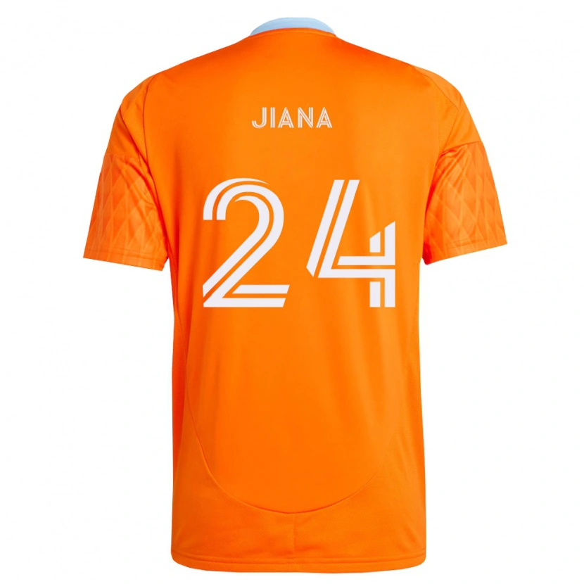 Danxen Homem Camisola Mamadi Jiana #24 Laranja Branco Principal 2026/27 Camisa Brasil