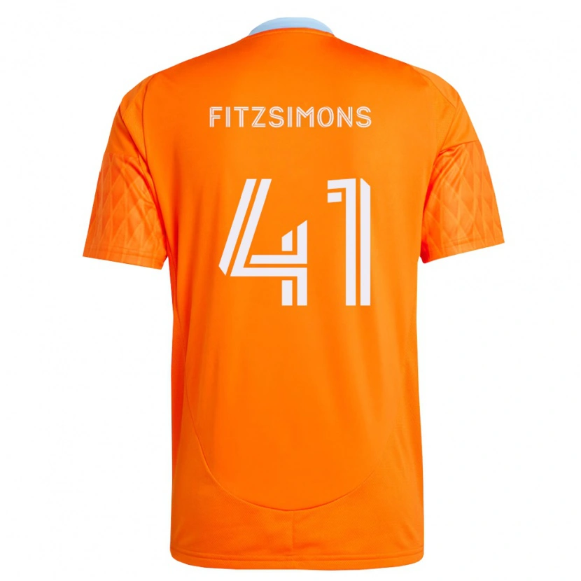 Danxen Homem Camisola Brogan Fitzsimons #41 Laranja Branco Principal 2026/27 Camisa Brasil