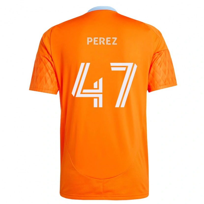 Danxen Homem Camisola Jaizhiño Perez #47 Laranja Branco Principal 2026/27 Camisa Brasil