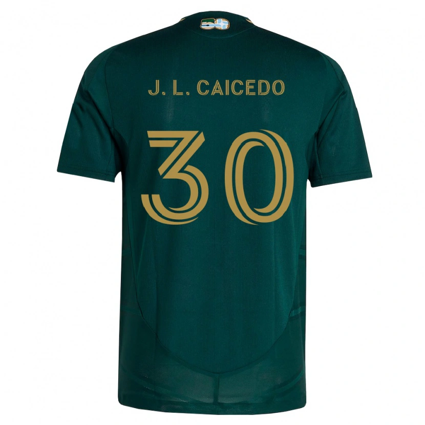 Danxen Homem Camisola José Caicedo #30 Verde Escuro Marrom Principal 2026/27 Camisa Brasil