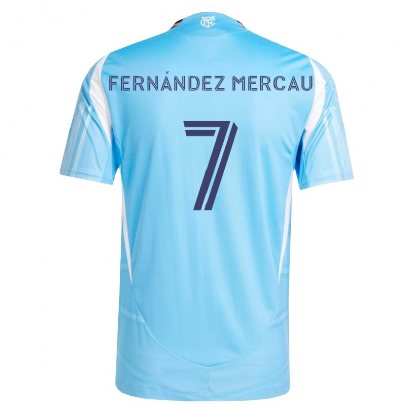 Danxen Homem Camisola Nicolás Fernández Mercau #7 Azul Celeste Branco Principal 2026/27 Camisa Brasil