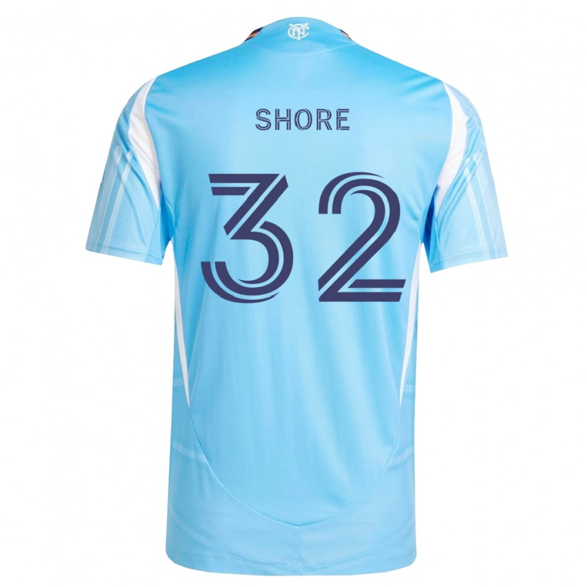 Danxen Homem Camisola Jonathan Shore #32 Azul Celeste Branco Principal 2026/27 Camisa Brasil