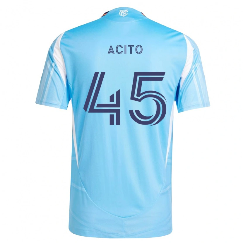 Danxen Homem Camisola Kamran Acito #45 Azul Celeste Branco Principal 2026/27 Camisa Brasil