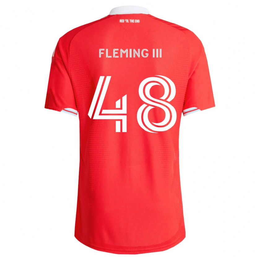 Danxen Homem Camisola Richard Fleming Iii #48 Vermelho Azul Profundo Branco Principal 2026/27 Camisa Brasil