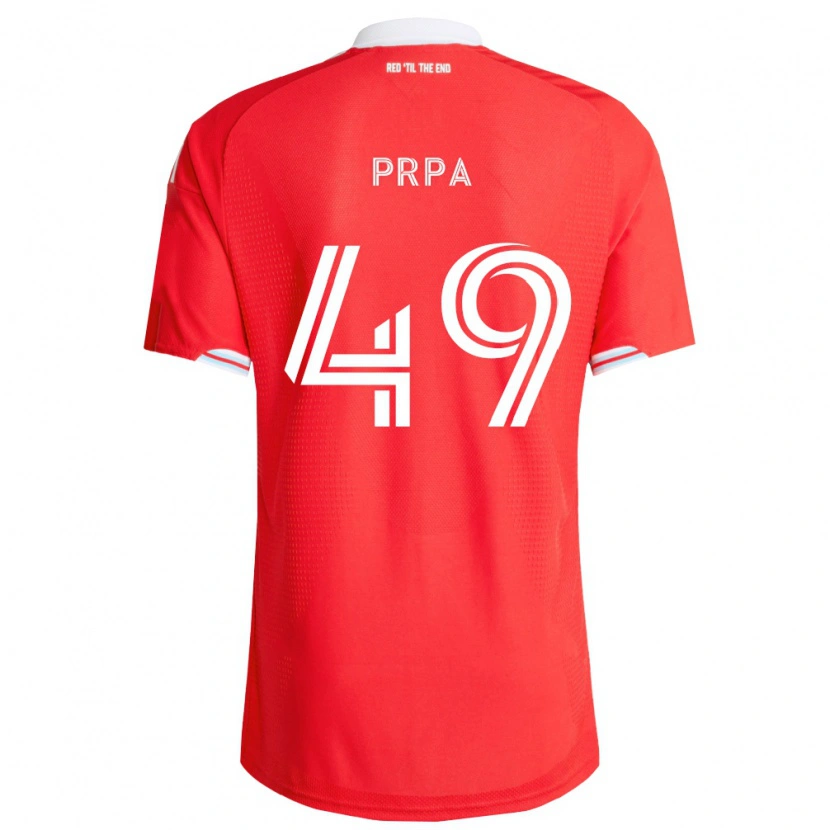 Danxen Homem Camisola Luka Prpa #49 Vermelho Azul Profundo Branco Principal 2026/27 Camisa Brasil