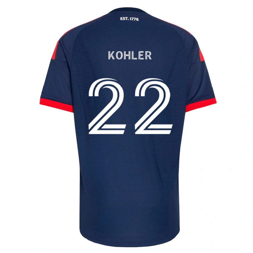 Danxen Homem Camisola Ethan Kohler #22 Azul Real Vermelho Branco Principal 2026/27 Camisa Brasil