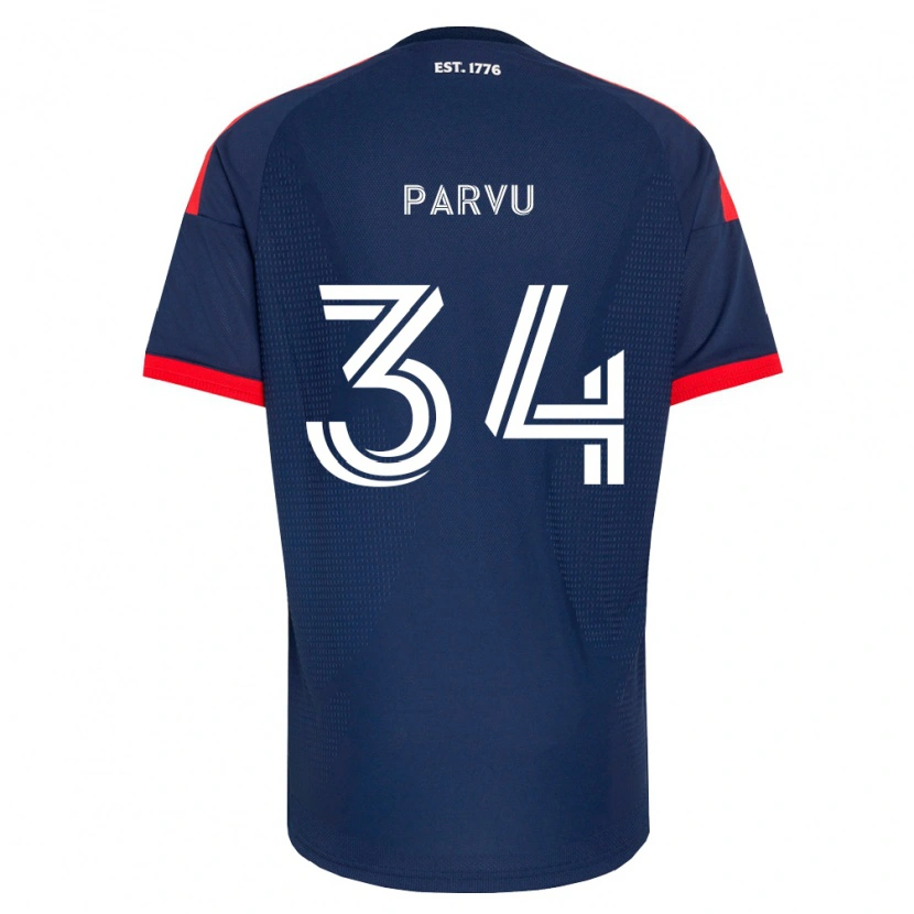 Danxen Homem Camisola Alexandru Parvu #34 Azul Real Vermelho Branco Principal 2026/27 Camisa Brasil