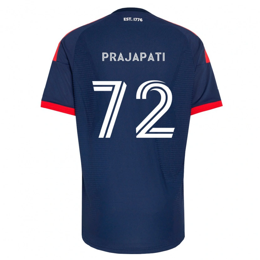 Danxen Homem Camisola Aarin Prajapati #72 Azul Real Vermelho Branco Principal 2026/27 Camisa Brasil