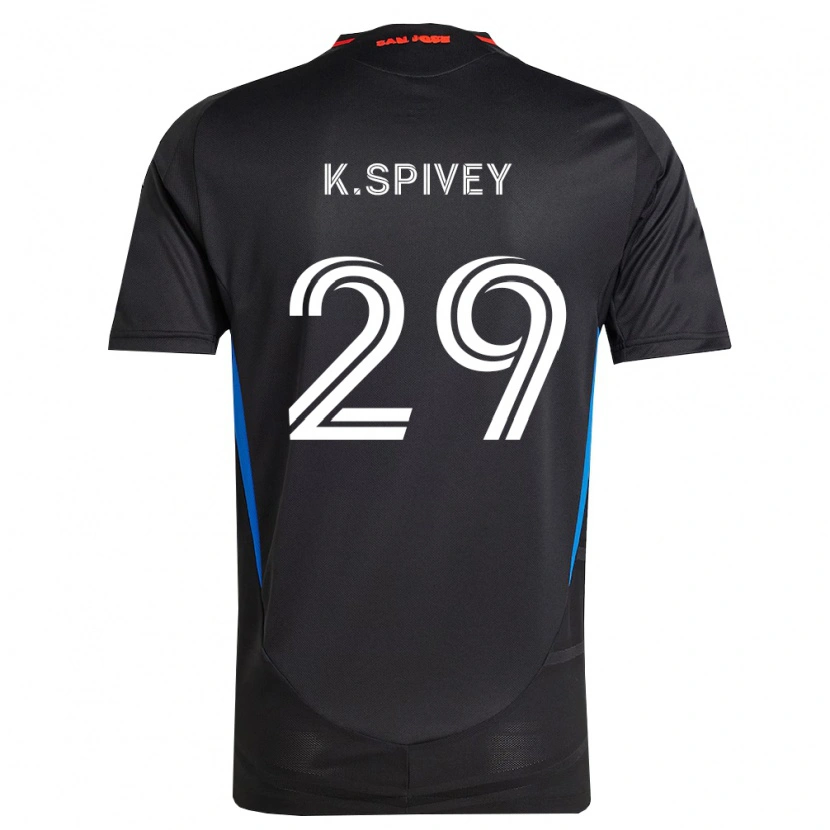 Danxen Homem Camisola Kaedren Spivey #29 Azul Branco Preto Principal 2026/27 Camisa Brasil
