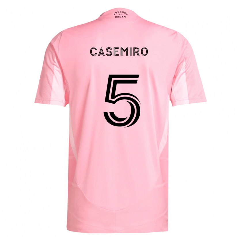 Danxen Homem Camisola Casemiro #5 Rosa Preto Principal 2026/27 Camisa Brasil