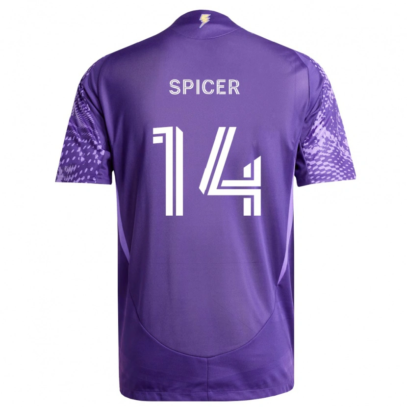Danxen Homem Camisola Tyrese Spicer #14 Roxo Branco Principal 2026/27 Camisa Brasil
