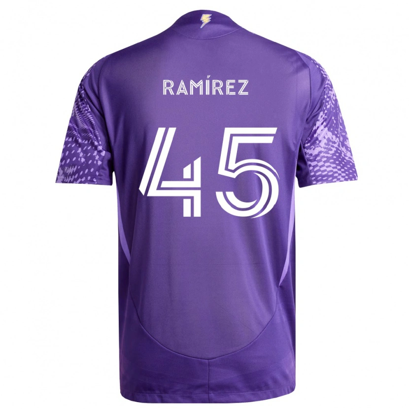Danxen Homem Camisola Jacob Ramírez #45 Roxo Branco Principal 2026/27 Camisa Brasil