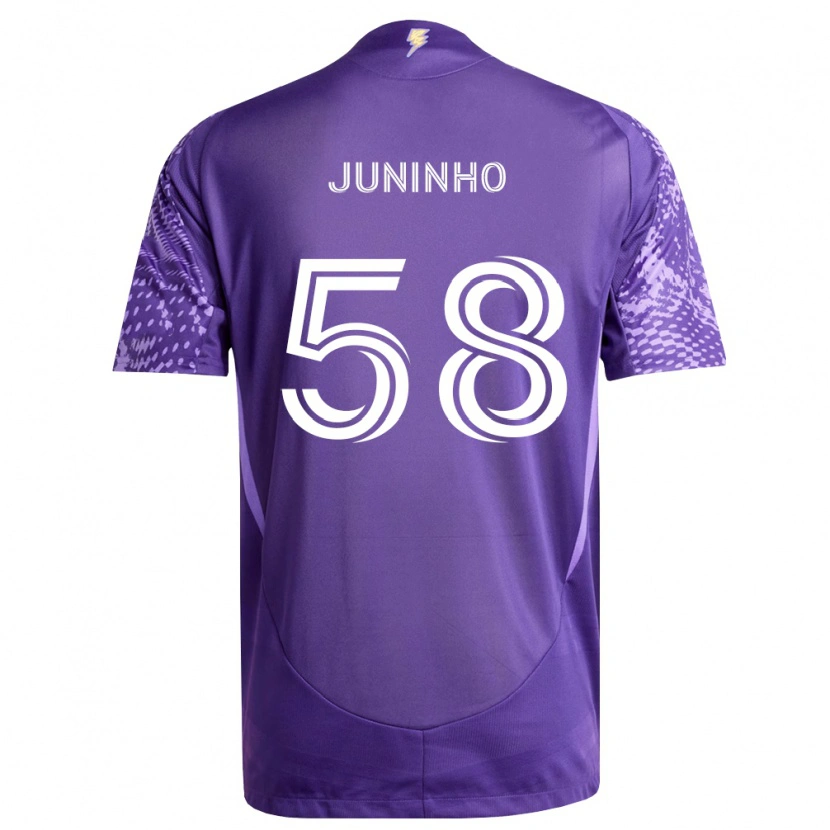 Danxen Homem Camisola Juninho #58 Roxo Branco Principal 2026/27 Camisa Brasil
