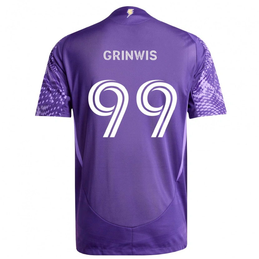 Danxen Homem Camisola Adam Grinwis #99 Roxo Branco Principal 2026/27 Camisa Brasil