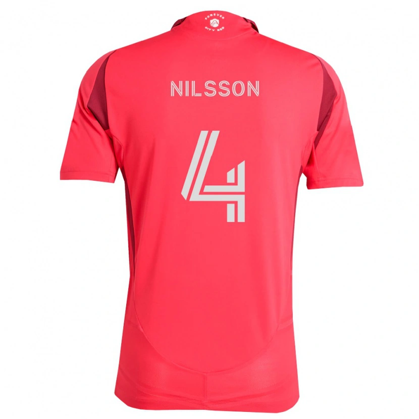 Danxen Homem Camisola Joakim Nilsson #4 Magenta Branco Principal 2026/27 Camisa Brasil