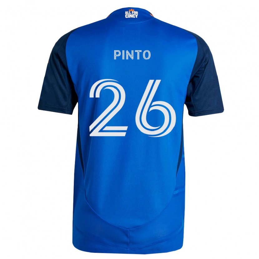 Danxen Homem Camisola Malik Pinto #26 Azul Real Laranja Principal 2026/27 Camisa Brasil