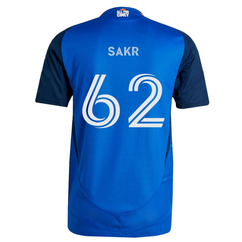 Danxen Homem Camisola Ali Sakr #62 Azul Real Laranja Principal 2026/27 Camisa Brasil