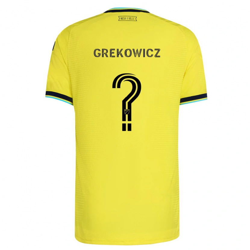 Danxen Homem Camisola Jacob Grekowicz #0 Amarelo Brilhante Azul Marinho Principal 2026/27 Camisa Brasil