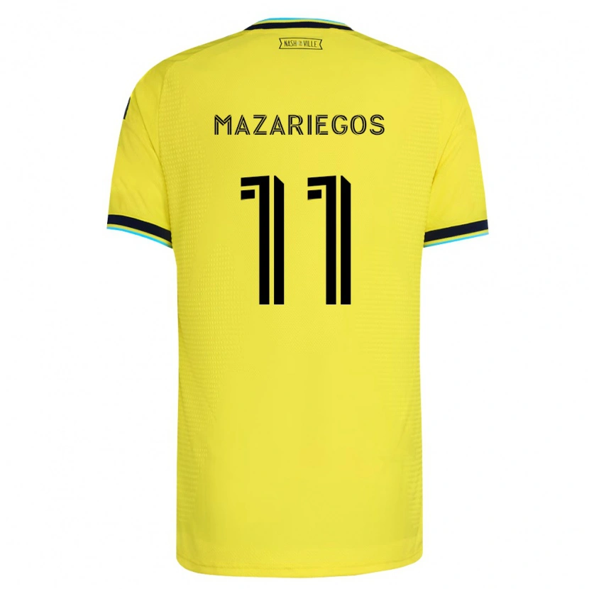 Danxen Homem Camisola Jacob Mazariegos #11 Amarelo Brilhante Azul Marinho Principal 2026/27 Camisa Brasil