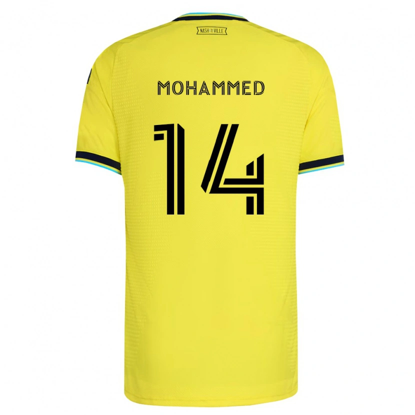 Danxen Homem Camisola Shak Mohammed #14 Amarelo Brilhante Azul Marinho Principal 2026/27 Camisa Brasil