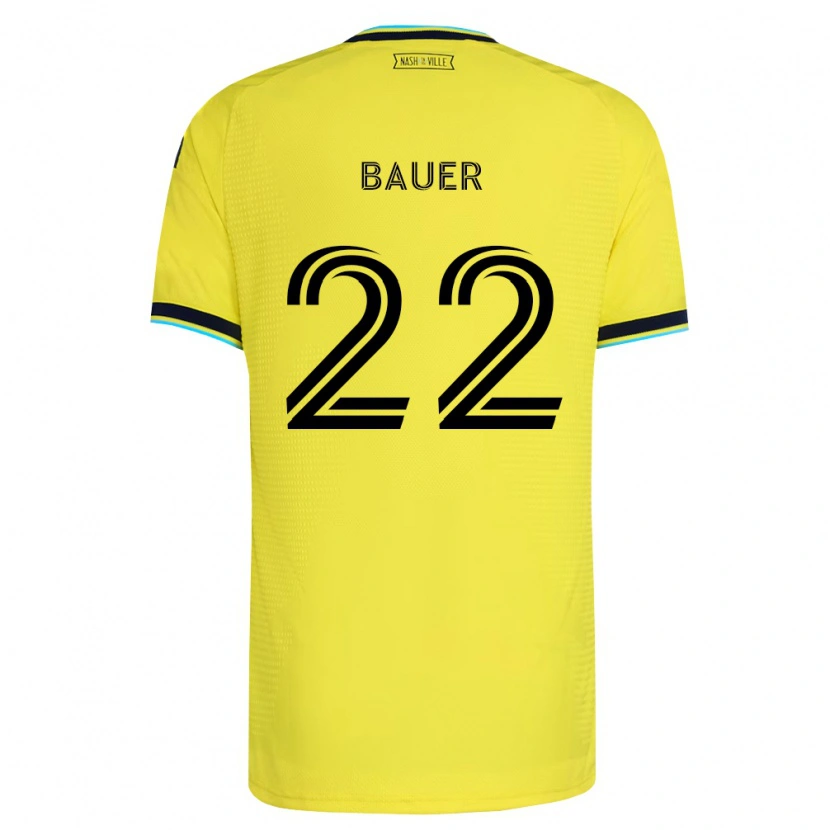 Danxen Homem Camisola Josh Bauer #22 Amarelo Brilhante Azul Marinho Principal 2026/27 Camisa Brasil