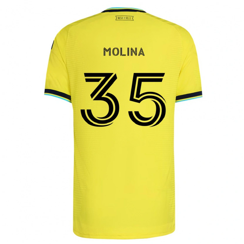 Danxen Homem Camisola Malachi Molina #35 Amarelo Brilhante Azul Marinho Principal 2026/27 Camisa Brasil