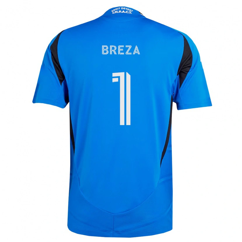 Danxen Homem Camisola Sébastian Breza #1 Azul Branco Preto Principal 2026/27 Camisa Brasil