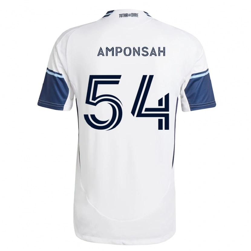 Danxen Homem Camisola Prince Amponsah #54 Branco Azul Real Principal 2026/27 Camisa Brasil